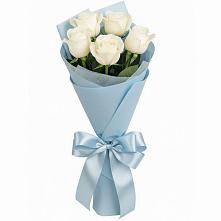 Букет 5 Белых роз Проуд в Камышевской