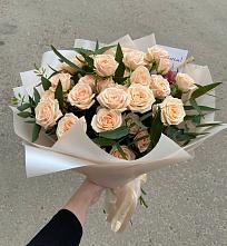 Букет Кремовые розы Латте в Камышевской