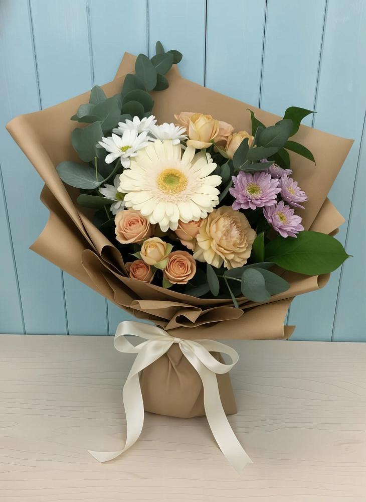 Букет цветов из: Герберы и Хризантемы в Камышевской
