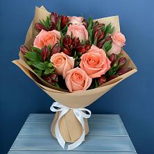 Букет цветов из:  Розы и Альстромерии в Камышевской
