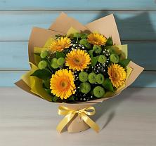 Букет цветов из:  Герберы и Хризантемы в Камышевской