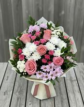 Букет цветов из:  Альстромерии, Гвоздики, Розы и Хризантемы #REPLACE_PRED# Камышевской