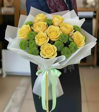 Букет цветов из:  Хризантемы и Розы в Камышевской