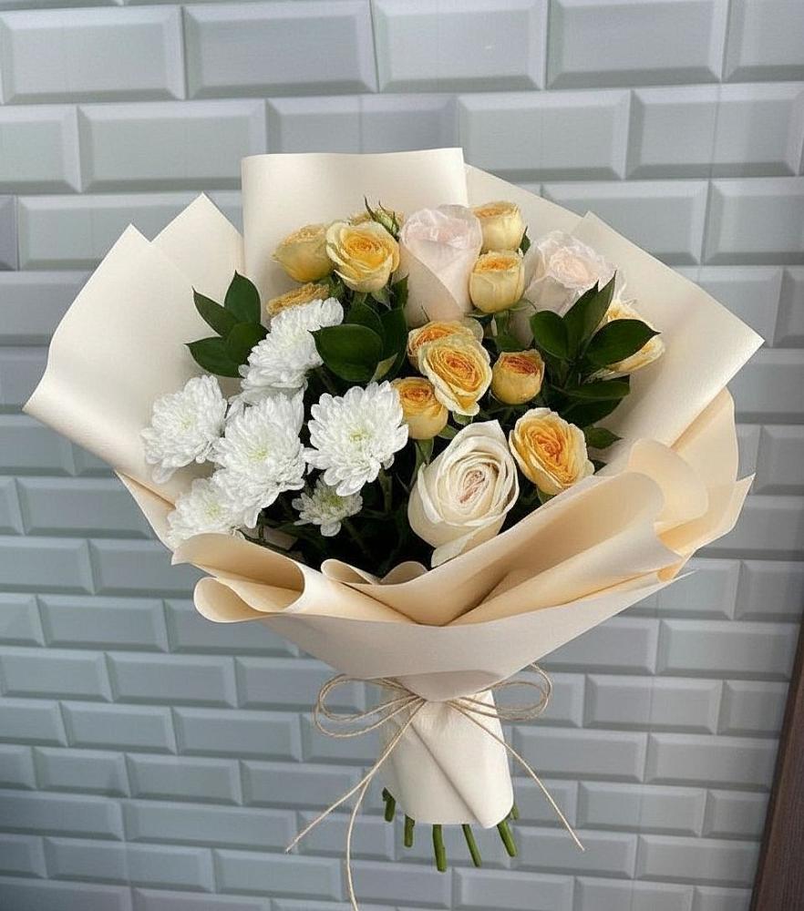 Букет цветов из: Розы и Хризантемы в Камышевской