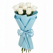 Букет 7 белых роз Проуд в Камышевской