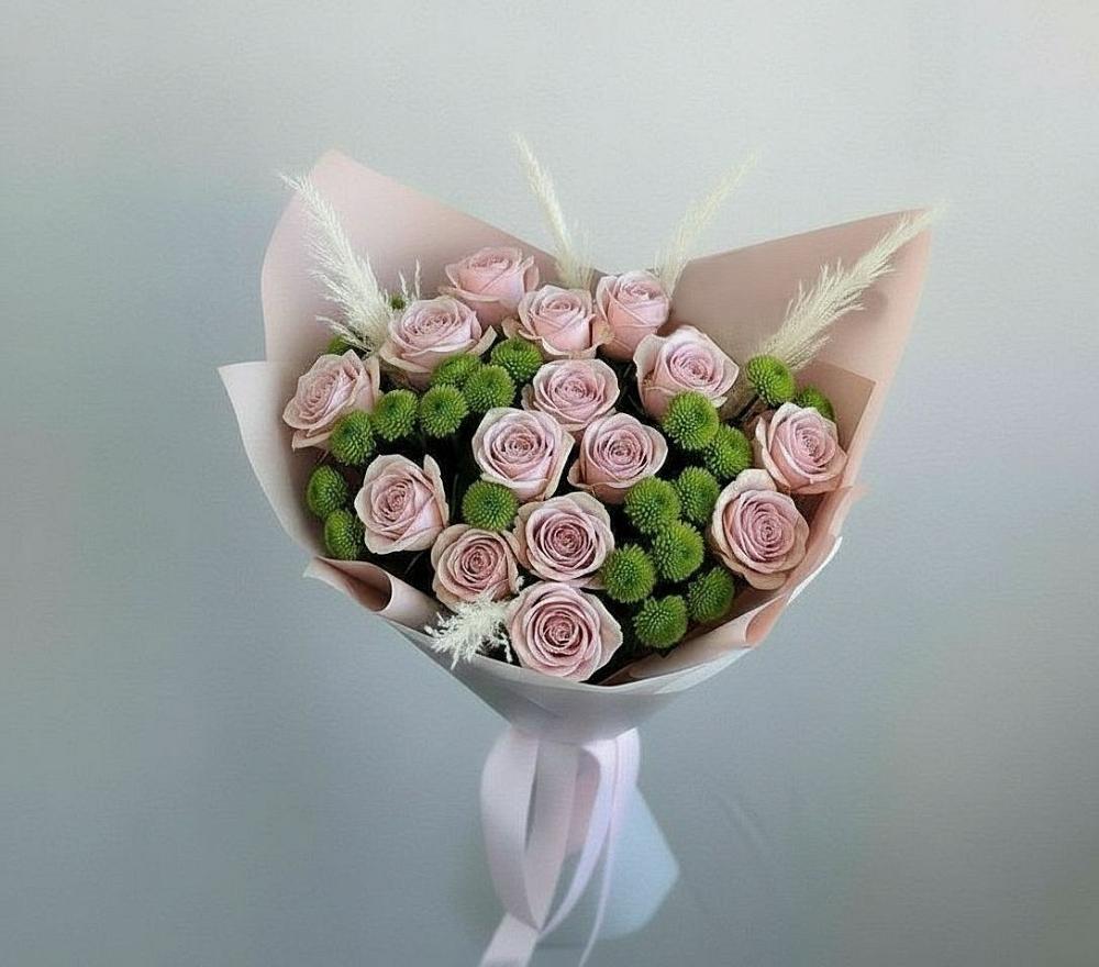 Букет цветов из: Розы и Хризантемы в Камышевской