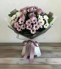 Букет цветов из:  Хризантемы и Розы в Камышевской