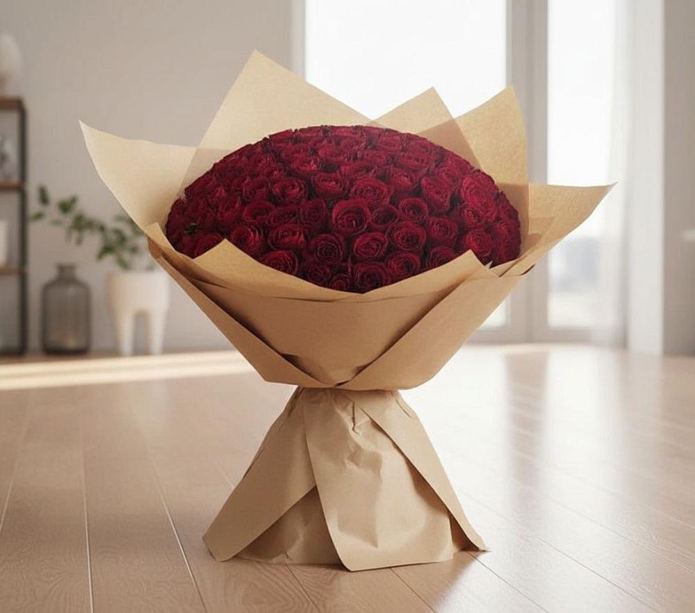 Букет 101 Красная роза в Камышевской