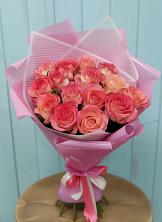 Букет 15 Розовых роз Равель в Камышевской
