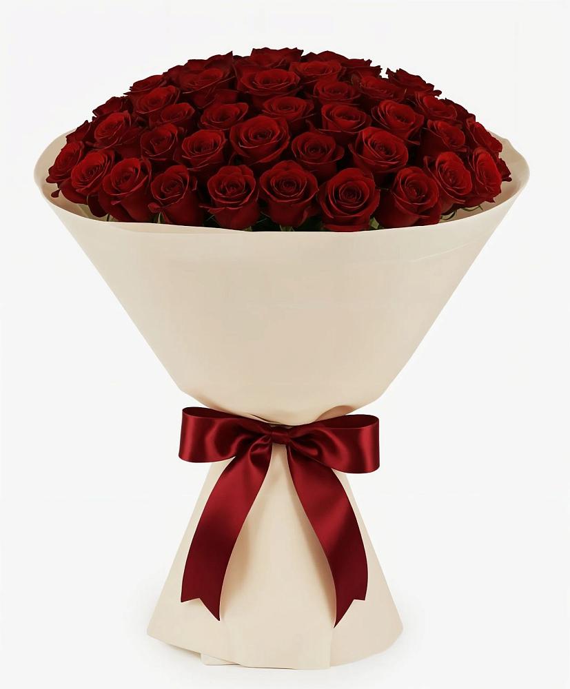 Букет 101 Бордовая роза Блэк Бакарра в Камышевской