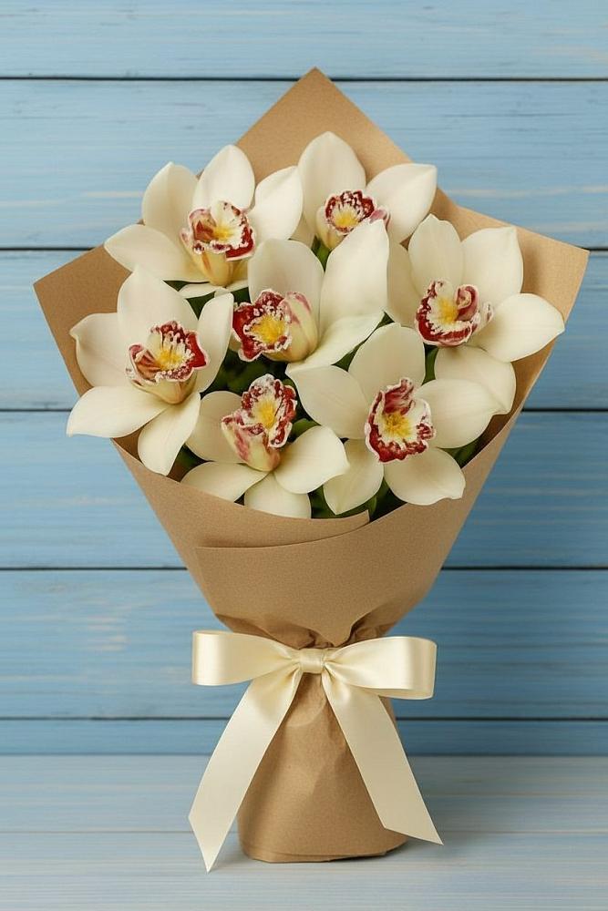 Букет цветов из: Орхидеи и Розы в Камышевской